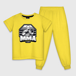 Пижама хлопковая детская MMA club, цвет: желтый