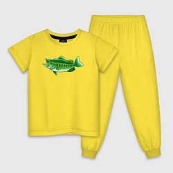 Детская пижама Зелёная рыбка