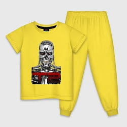 Пижама хлопковая детская Terminator 2 T800, цвет: желтый