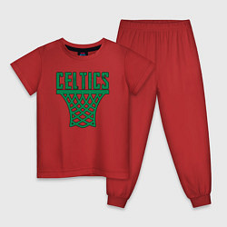 Пижама хлопковая детская Celtics net, цвет: красный