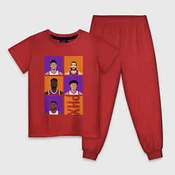 Пижама хлопковая детская Phoenix team, цвет: красный