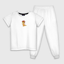 Пижама хлопковая детская Дракон символ 2024, цвет: белый