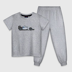 Пижама хлопковая детская Formula 1 Williams, цвет: меланж