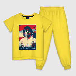 Пижама хлопковая детская Мистер Марадона, цвет: желтый