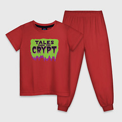Пижама хлопковая детская Байки из склепа, цвет: красный