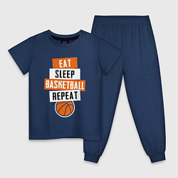 Детская пижама Eat sleep basketball