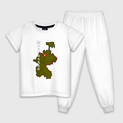 Пижама хлопковая детская Осетия Мостиздах, цвет: белый