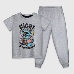 Пижама хлопковая детская Fight Light, цвет: меланж