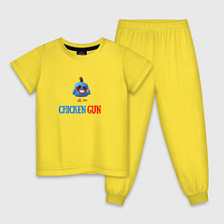 Пижама хлопковая детская Чикен ган хаги ваги, цвет: желтый
