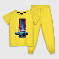 Пижама хлопковая детская Красная площадь 2082, цвет: желтый
