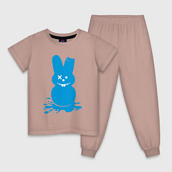Пижама хлопковая детская Blue bunny, цвет: пыльно-розовый