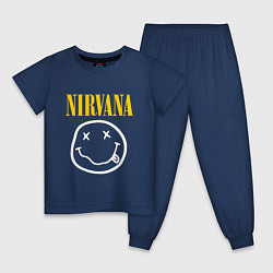 Пижама хлопковая детская Nirvana original, цвет: тёмно-синий