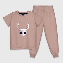 Пижама хлопковая детская Hollow Knight - жуткая маска, цвет: пыльно-розовый