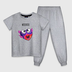 Пижама хлопковая детская The sims woohoo, цвет: меланж