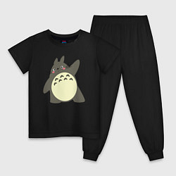Пижама хлопковая детская Привет от Тоторо, цвет: черный