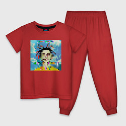 Пижама хлопковая детская Бойс донт край, цвет: красный