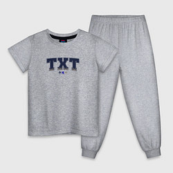 Пижама хлопковая детская TXT k-stars, цвет: меланж