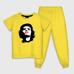 Пижама хлопковая детская Revolution girl, цвет: желтый