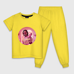 Пижама хлопковая детская Джон Уик в гламурный убийца, цвет: желтый