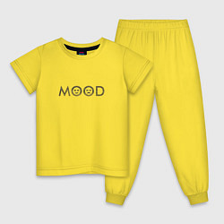 Пижама хлопковая детская Mood, цвет: желтый