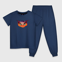 Пижама хлопковая детская Мудрая волшебная сова, цвет: тёмно-синий