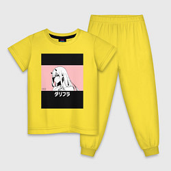 Пижама хлопковая детская Франкс Зеро Ту, цвет: желтый