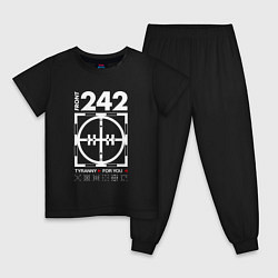 Пижама хлопковая детская Front 242 - Tyrany for you, цвет: черный