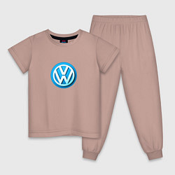 Детская пижама Volkswagen logo blue