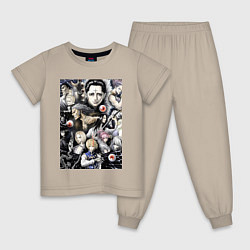 Пижама хлопковая детская Охотник х Охотник Курапика, цвет: миндальный