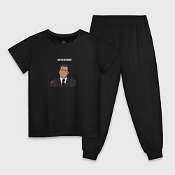 Пижама хлопковая детская I am dead inside Michael Scott - the office, цвет: черный