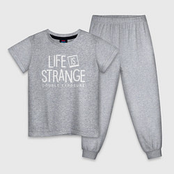 Пижама хлопковая детская Life is strange double exposure logo, цвет: меланж
