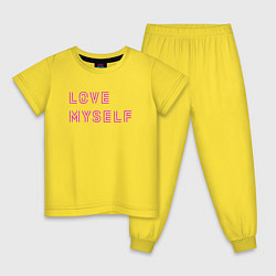 Детская пижама Надпись love myself BTS