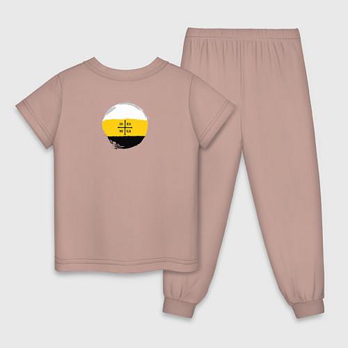 Детская пижама Сокрушу пред ним врагов его Ника черная на узорном / Пыльно-розовый – фото 2