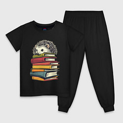 Детская пижама Ёжик на книгах