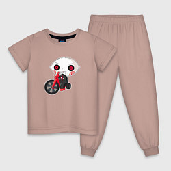 Пижама хлопковая детская Гриффины - Пила, цвет: пыльно-розовый