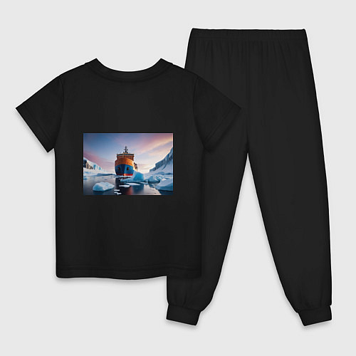 Детская пижама Северный морской путь / Черный – фото 2