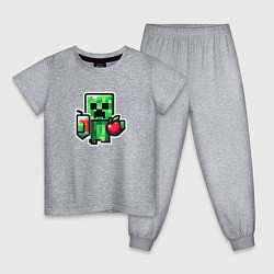 Детская пижама Minecraft крипер с маком