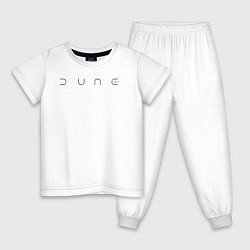 Пижама хлопковая детская Dune logo, цвет: белый