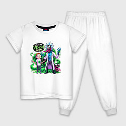 Пижама хлопковая детская We are Venom slime - Rick and Morty, цвет: белый