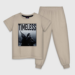 Пижама хлопковая детская Timeless, цвет: миндальный