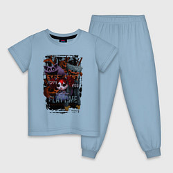 Пижама хлопковая детская Монстры Poppy Playtime, цвет: мягкое небо