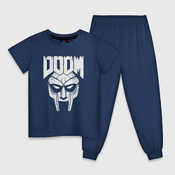 Пижама хлопковая детская Doom mask, цвет: тёмно-синий