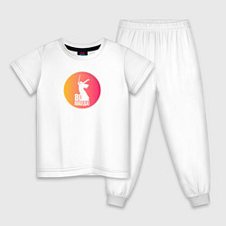 Пижама хлопковая детская День победы 80 лет, цвет: белый