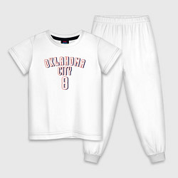 Пижама хлопковая детская Oklahoma City 8, цвет: белый