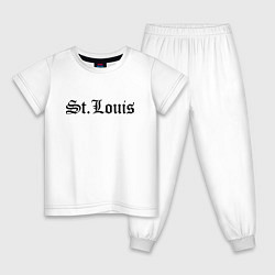 Пижама хлопковая детская St Louis Missouri - USA, цвет: белый