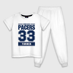 Пижама хлопковая детская Indiana - Myles Turner, цвет: белый