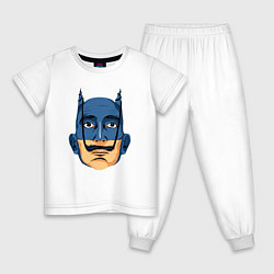 Пижама хлопковая детская Batman Dali, цвет: белый