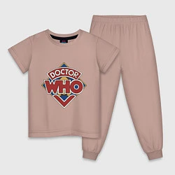 Пижама хлопковая детская Doctor Who, цвет: пыльно-розовый