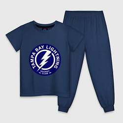 Пижама хлопковая детская HC Tampa Bay Lightning, цвет: тёмно-синий