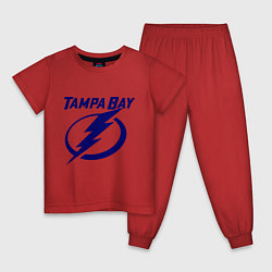 Пижама хлопковая детская HC Tampa Bay, цвет: красный
